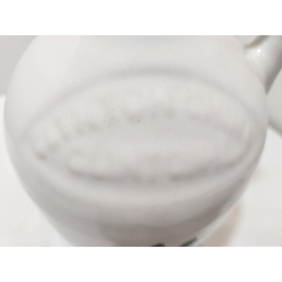 Vtg Harris Potteries Chicago White Stoneware 1/2 Gal Jug Peppermint French Chic - Picture 8 of 10